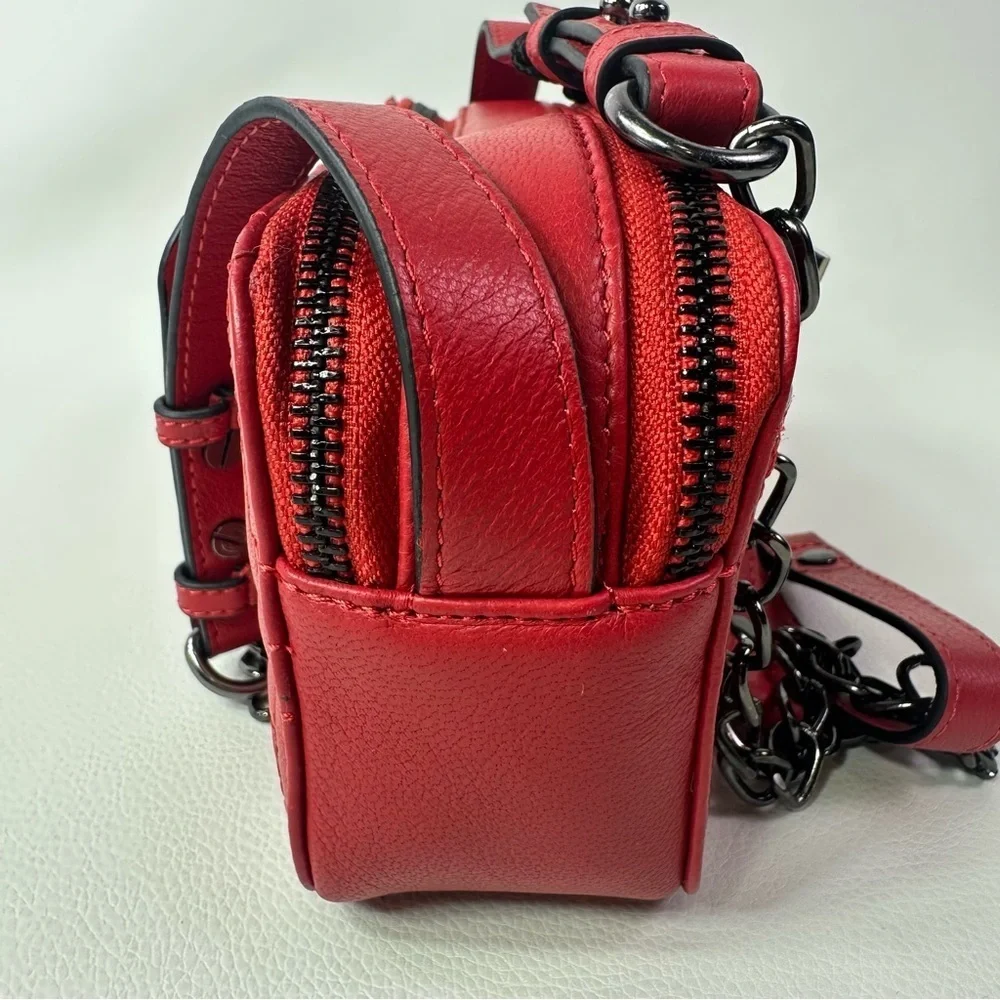 NEW Women’s LODIS 1965 Red Signature Quilt Double Top Zip Crossbody Bag - Picture 8 of 14